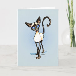 Siamese Siegel Point Crosswalk Off Leash Art™ Karte