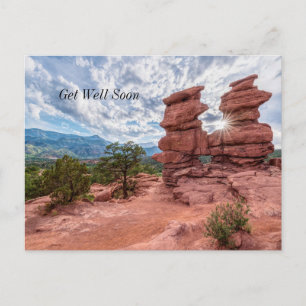 Siamese Twins Colorado Sunburst Get Well Postcard Postkarte