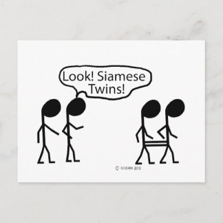 Siamese Twins Postkarte