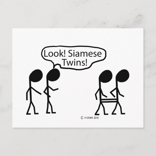 Siamese Twins Postkarte (Vorderseite)