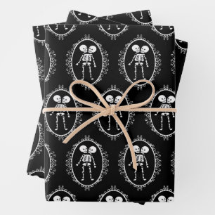 Siamese Twins Skeleton Geschenkpapier Set