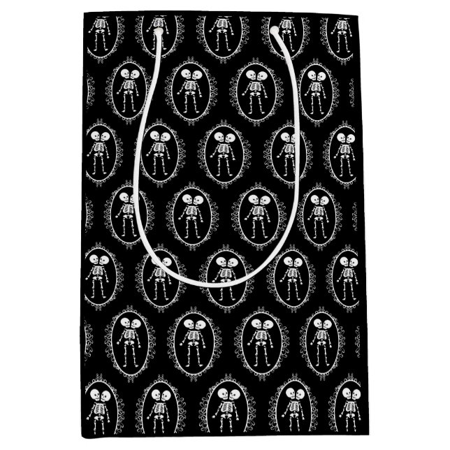 Siamese Twins Skeleton Geschenktasche Mittlere Geschenktüte (Vorderseite)