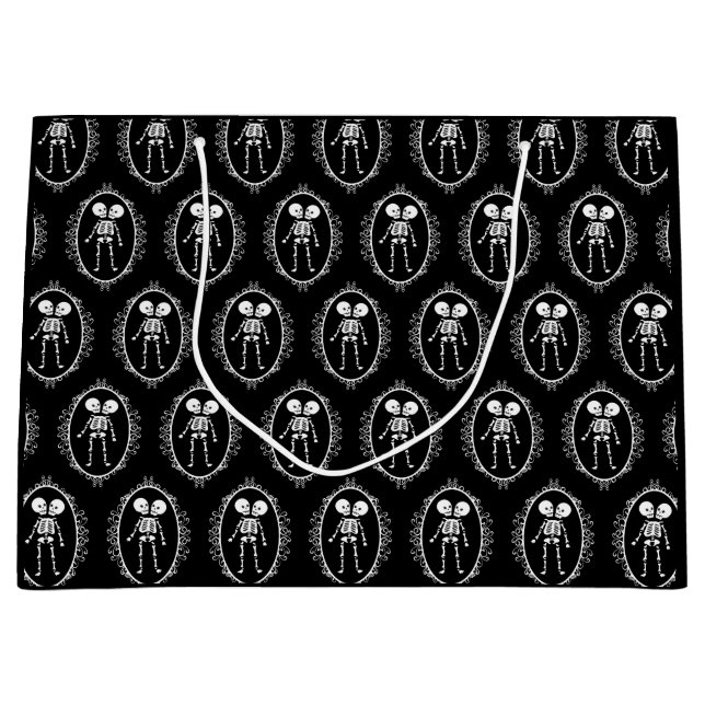 Siamese Twins Skeleton Große Geschenktüte (Vorderseite)