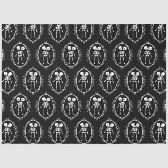 Siamese Twins Skeleton Seidenpapier (Vorderseite)