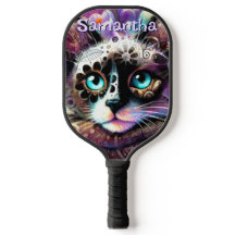 Siamese White Kitty Cat Crocus Floral Personalisie