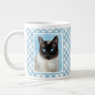 Siamesen-Katze Malerei Original Tier Kunst Jumbo-Tasse