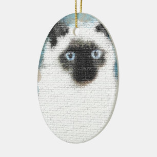 Siamesisch Keramik Ornament