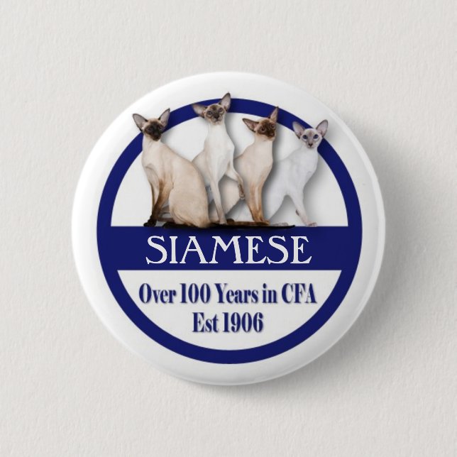 Siamesische 100 Jahre Knopf- Button (Vorderseite)