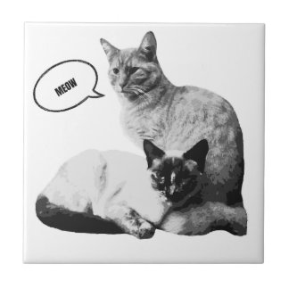 Siamesische Katz Liebe Dekorative Fliese ein Gesch