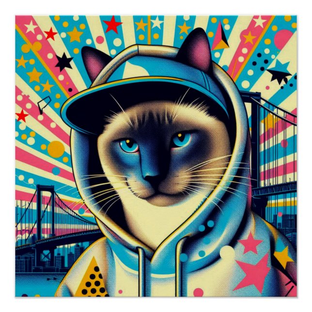 SIAMESISCHE KATZE 4 POSTER (Vorderseite)