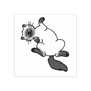 Siamesische Katze des niedlichen Gummistempel