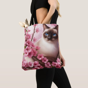 Siamesische Katze Japanische Kirschblüte Rosa