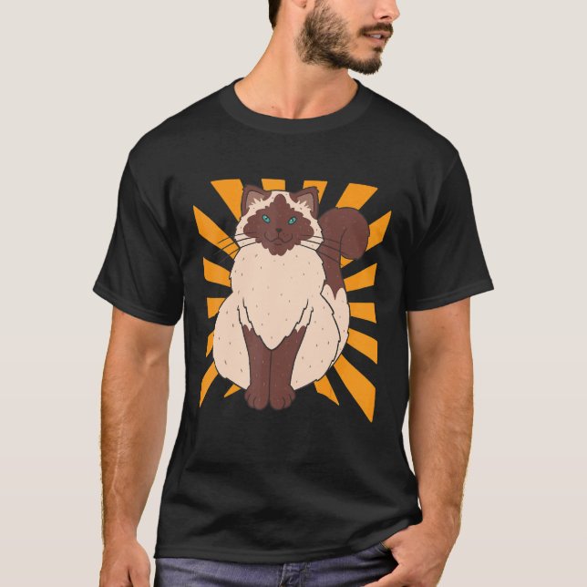 Siamesische Katze Ragdoll T-Shirt (Vorderseite)