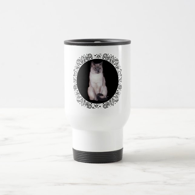 Siamesische Katze Reisebecher (Mittel)