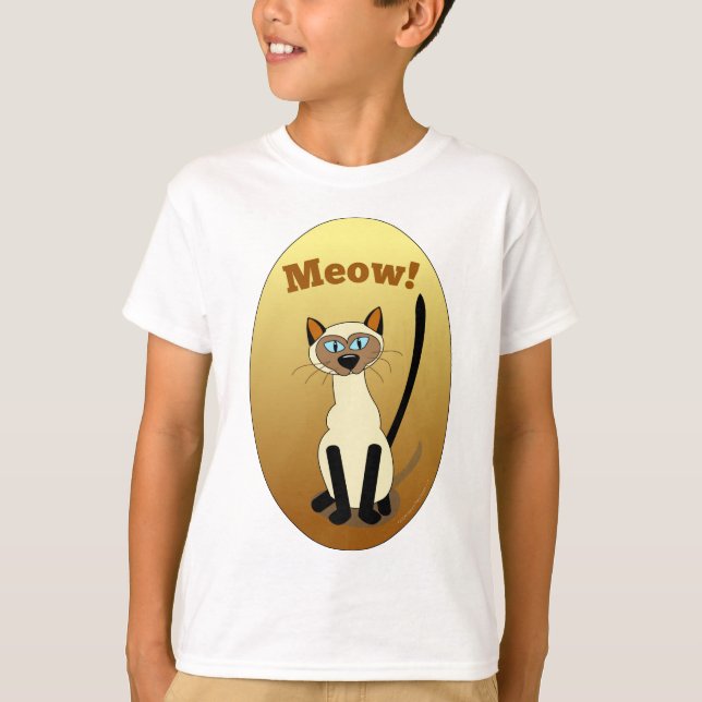 Siamesische Katze scherzt Shirt (Vorderseite)