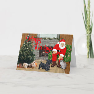Siamesische Katze & Scottie Weihnachten