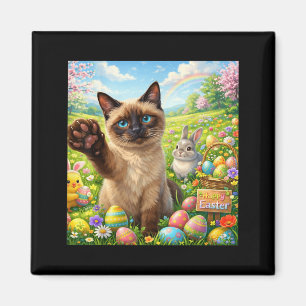 Siamesische Katze Selfie Bunny Süße Ostern Frühlin Magnet