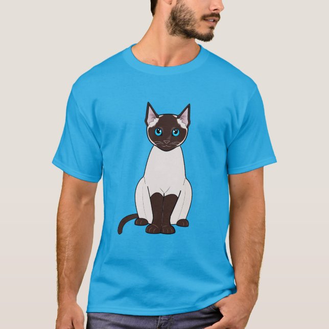 Siamesische Katze T-Shirt (Vorderseite)