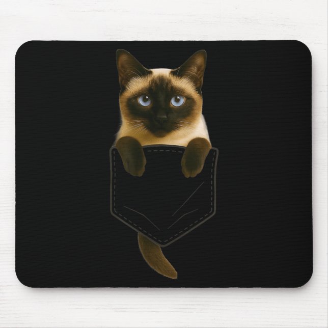 Siamesische Katze Tasche Lustige Katzenmutter Katz Mousepad (Vorne)