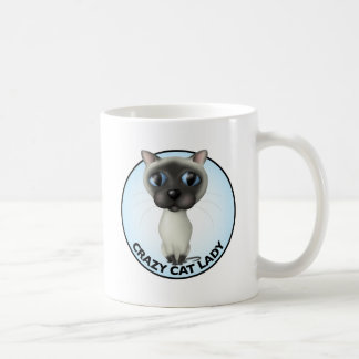 Siamesische Katze - verrückte Katzen-Dame Tasse