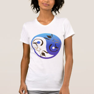 Siamesische Katze Yin und Yang-T - Shirt
