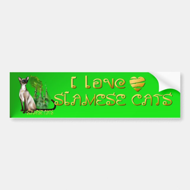 Siamesische Katzen-Autoaufkleber Autoaufkleber (Vorne)