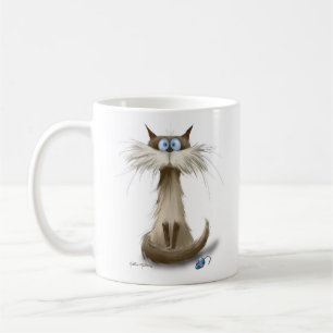 Siamesische Katzen-Cartoon Kaffeetasse