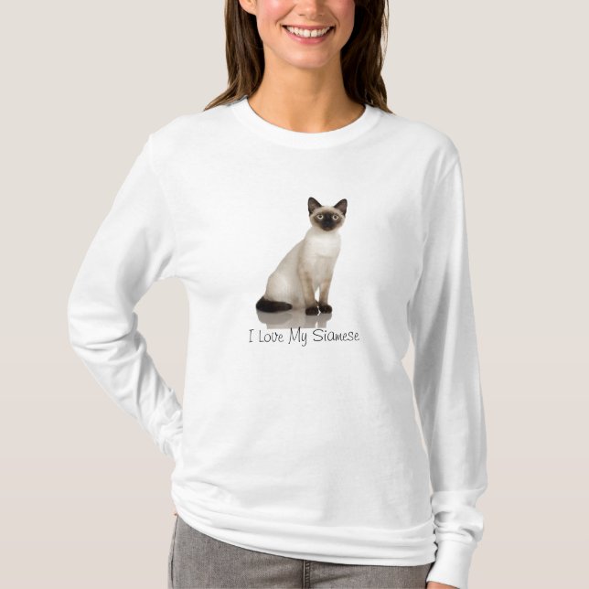 Siamesische Katzen-Fotografie-Entwurf T-Shirt (Vorderseite)
