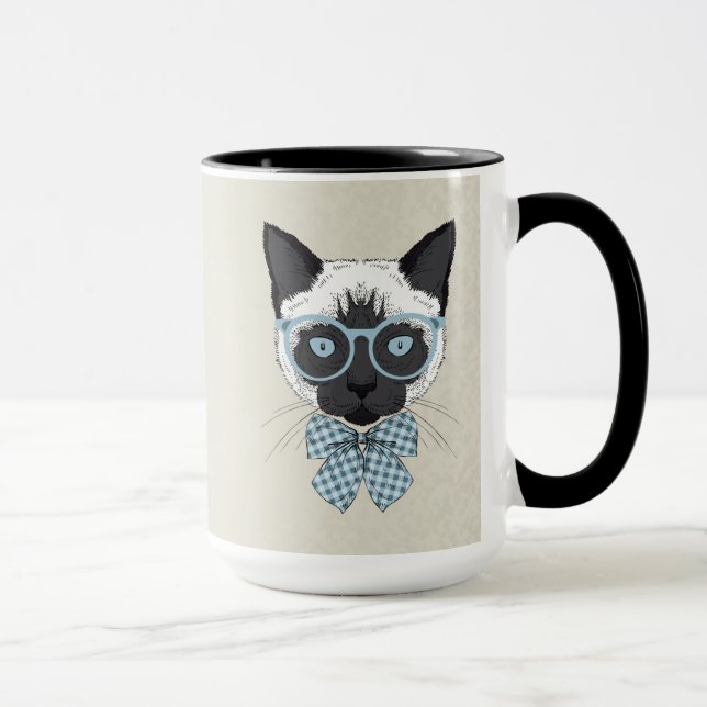 Siamesische Katzen-Mode Smart Tasse (Rechts)