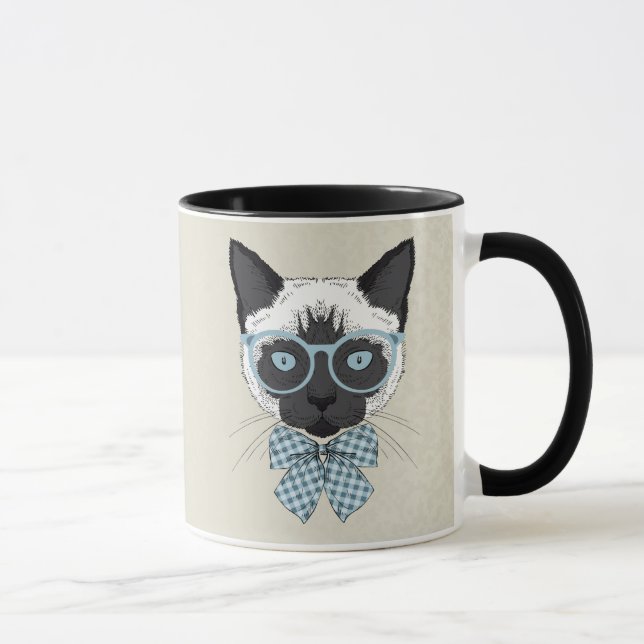 Siamesische Katzen-Mode Smart Tasse (Rechts)