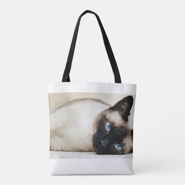 Siamesische Katzen-Taschen-Tasche (Rückseite)