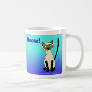 Siamesische Katzen-Tasse (blau) Tasse
