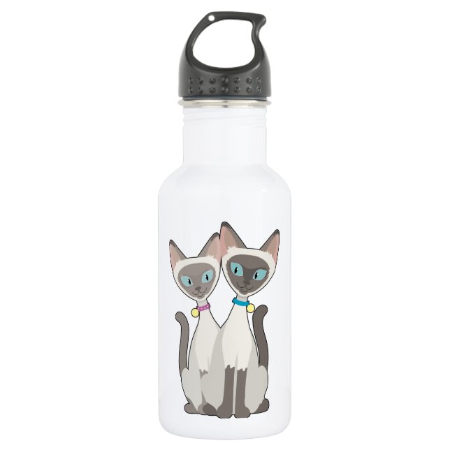Siamesische Katzen Trinkflasche (Vorderseite)