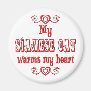 Siamesische Katzen wärmen mein Herz Magnet