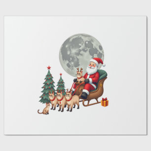 Siamesische-Rentier-Weihnachten Siamesische-Katzen Geschenkpapier