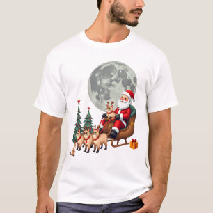 Siamesische-Rentier-Weihnachten Siamesische-Katzen T-Shirt