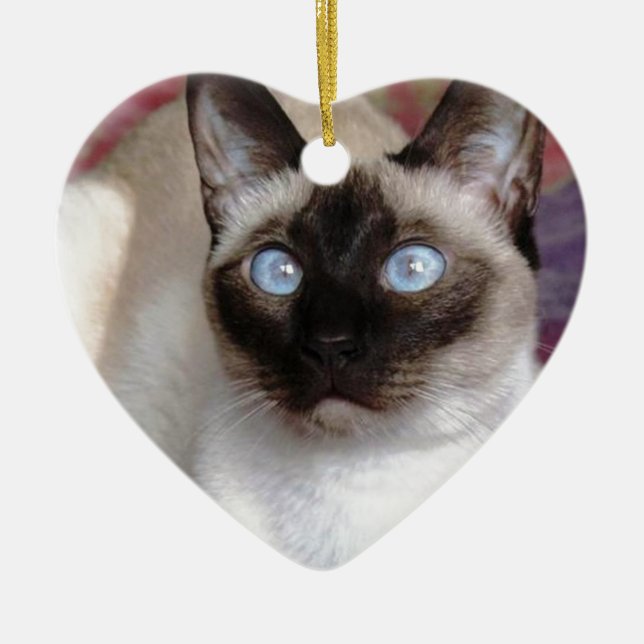 SIAMESISCHE SCHÖNHEIT KERAMIKORNAMENT (Vorne)