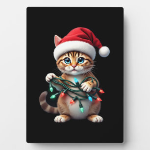 Siamesische Weihnachtskatze V-Ausschnitt (2) Fotoplatte