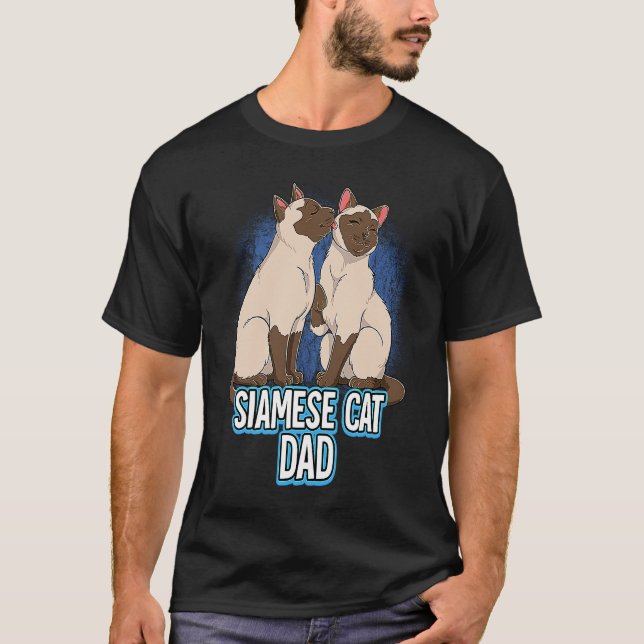 Siamesischer Katzenvater T-Shirt (Vorderseite)