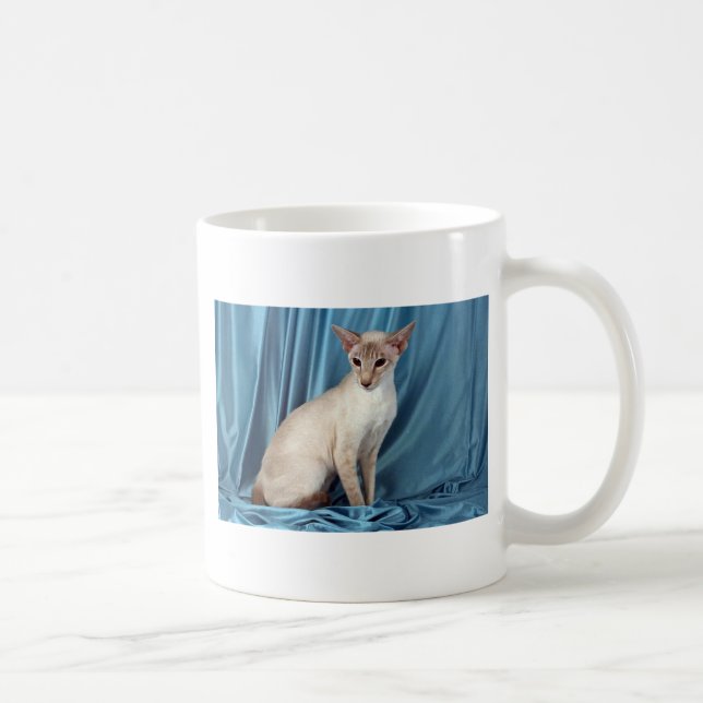Siamesischer, lila Punkt Kaffeetasse (Rechts)