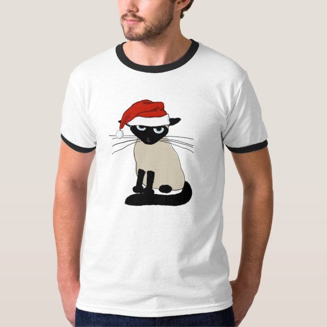 Siamesischer Weihnachtsmann - lustiges T-Shirt (Vorderseite)