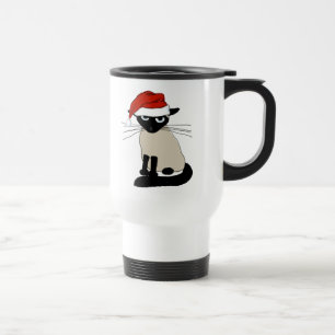 Siamesischer Weihnachtsmann Weihnachten Lustige Ka Reisebecher
