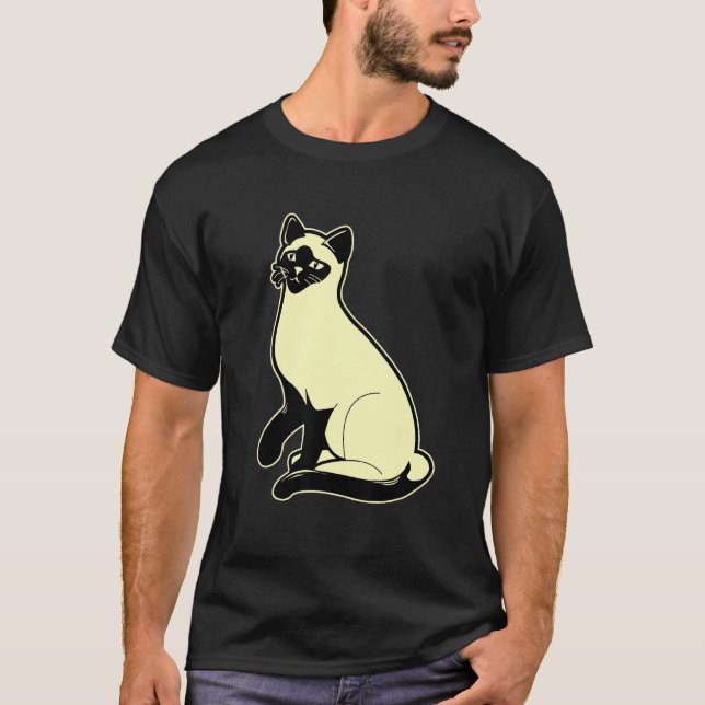 Siamesisches Katzen-Geschenk T-Shirt (Vorderseite)