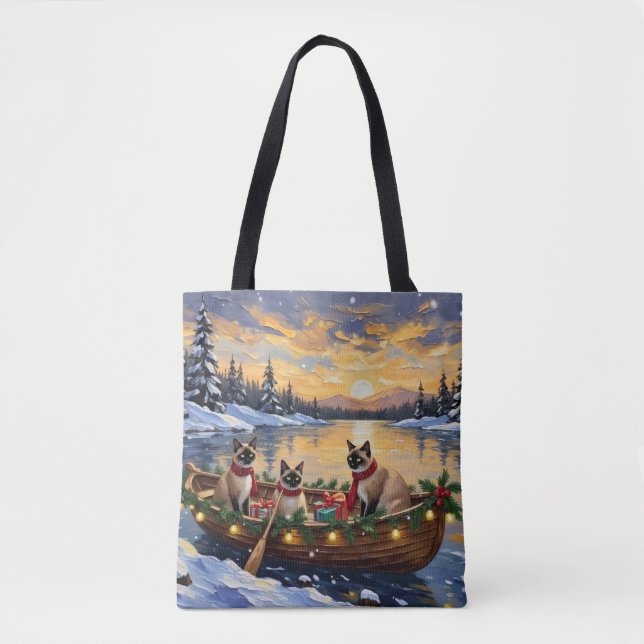 Siamesisches Katzen-Weihnachtsboot-Fest (Vorderseite)