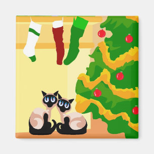 Siamesisches Weihnachten Magnet