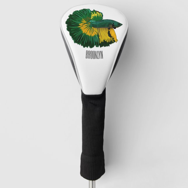 Siamische Bekämpfung des Cartoon Golf Headcover (Vorderseite)