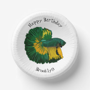 Siamische Bekämpfung des Cartoon Pappteller