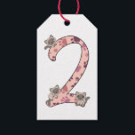 Siamische Katze am zweiten Geburtstag für Kinder G Geschenkanhänger<br><div class="desc">Die Siamkatze zum zweiten Geburtstag. Für jedes Kind,  das zwei Jahre alt geworden ist. Niedliche Katzen für Kinder 2. Geburtstag. Die Katzen klettern in Nummer zwei mit Katzen Pfoten.</div>