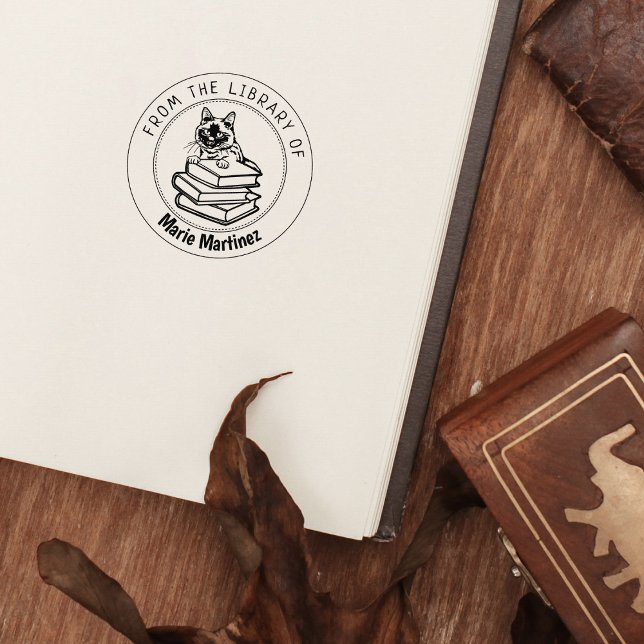 Siamische Katze, Buch aus der Bibliothek von Gummistempel (Von Creator hochgeladen)