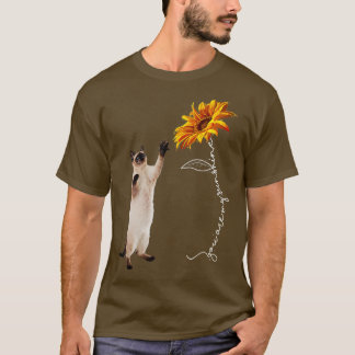 Siamische Katze Erlangung der Sonnenblume T-Shirt